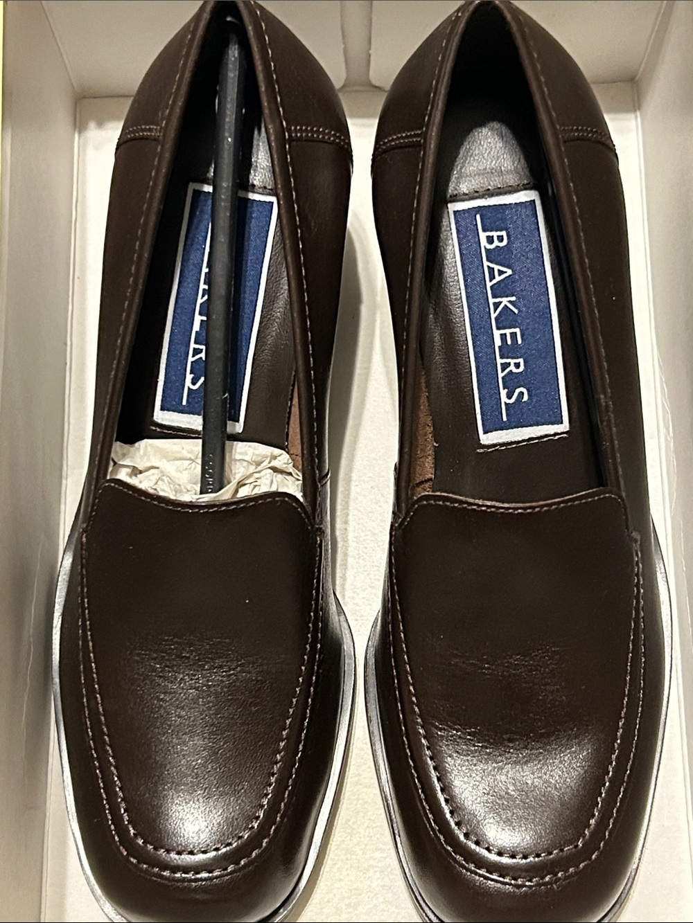 Bakers Dark Brown Leather Slip-On Loafers